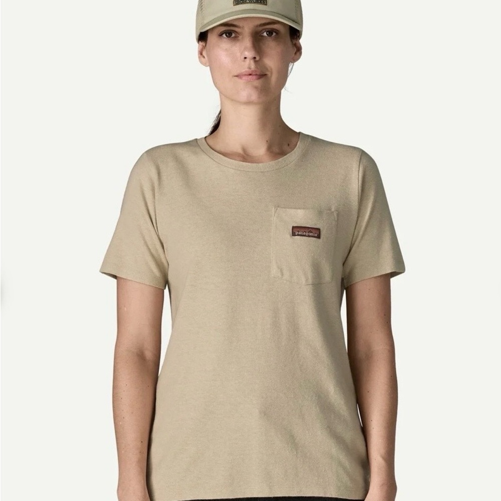 Patagonia Workwear Women's Work Pocket Tee in Pumice size Small